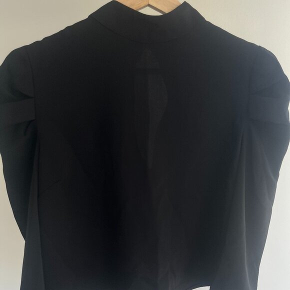 Aritzia Babaton Black 3/4 Sleeve High Neck Blouse - Picture 1 of 4